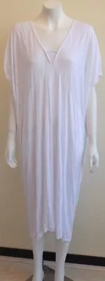 $29.95 • Buy NEW COTTON VILLAGE PLUS SIZE  Cotton White V Neck Tunic Top Dress Sizes S/M M/L