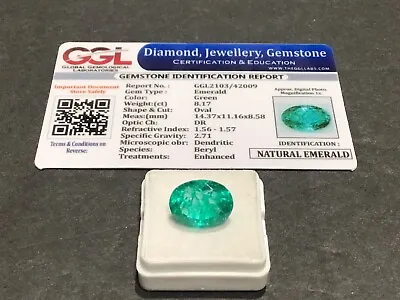 8.17 Cts. Natural Muzo Colombian Emerald  FAST SHIPPING FROM USA Lot 837 • $29.99