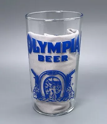 Olympia Beer Shell Glass / Vtg Tavern Barware Advertising / Man Cave Bar Decor • $5.99