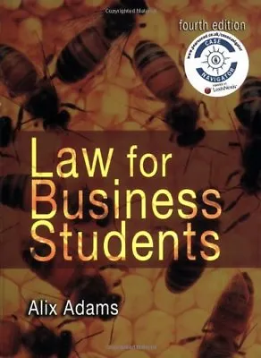 Law For Business Students-Ms Alix Adams 9781405832625 • £3.27