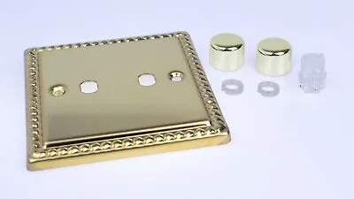 £7.95 • Buy Varilight Georgian Roped Polished Brass XGDB Light Switch Socket Dimmer Toggle