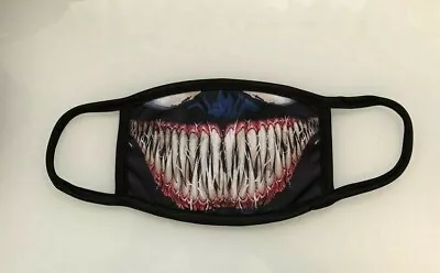 Marvel Venom Smile Washable Reusable Sublimated Face Mask Mouth Mask Cover New • $8.99