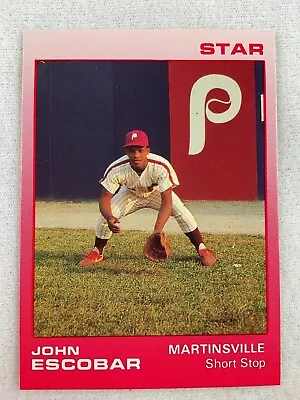 1988 Martinsville Phillies-STAR Minor League Baseball Card-John Escobar • $5.95