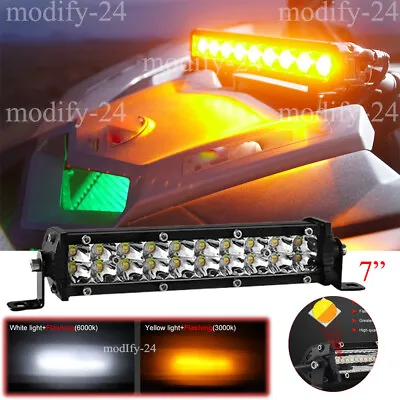 7inch LED Light Bar White/Amber Combo Grille For Can-Am Maverick X3 RZR 1000 • $14.99