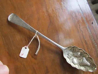 £68.99 • Buy GORGEOUS ANTIQUE GEORGIAN 1803 SOLID SILVER BERRY SPOON LONDON 46grams