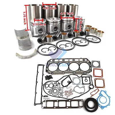 4TNV106 4TNV106T 4TNV106T-XTB Engine Rebuild Kit For Yanmar C50R-3 Mustang MTL25 • $548.69