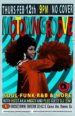 Motown Groove 13  X 19  Reproduction Concert Poster • $19.95