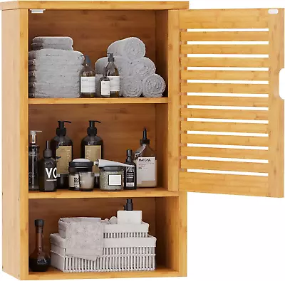 VIAGDO Bathroom Wall Cabinet Wooden Medicine Cabinet With Single Door And Inner • $83.73