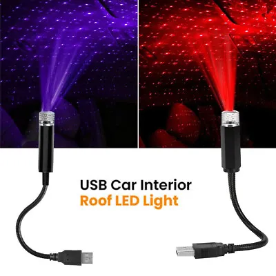 Car Interior USB Star LED Light Roof Room Atmosphere Starry Sky Lamp Projector • £2.99