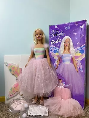 My Size Butterfly Barbie Blonde With Box Complete! 2000 Mattel Gently Used • $169.99