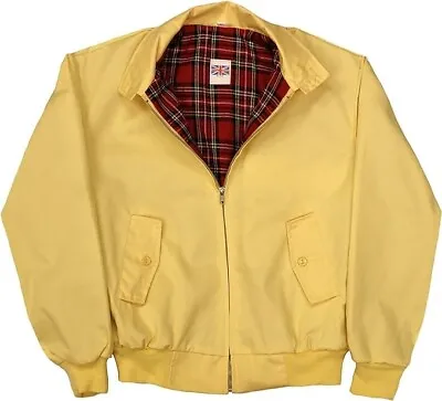 Harrington Jacket With Tartan Lining - Yellow • £63.47