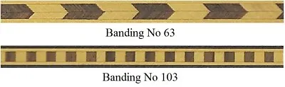 7mm Wide Wood Inlay Banding Finishing Inlay Strip Wood Veneer Borders • £10.52
