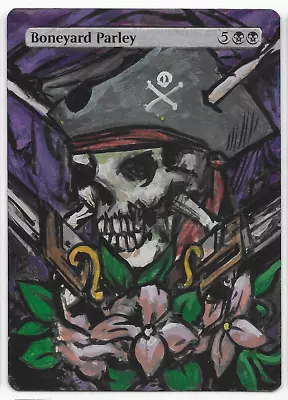 Boneyard Parley ALTERED ART MTG Rare Magic Hand Painted Commander • $4