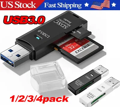 USB 3.0 SD Card Reader For PC Micro SD Card To USB Adapter For Camera Memory C • $5.19