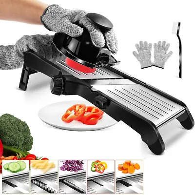 Professional Adjustable Mandoline Slicer Upgraded Vegetable Slicer For Food UK • £16.99