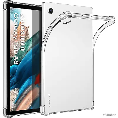 For Samsung Galaxy S7 S8 S9 Plus A7 A8 Tablet Clear Bumper Silicone Case Cover • £5.95