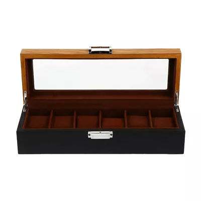 £35.06 • Buy 6 Slots Wooden Watch Box Men Jewelry Box Organizer Men's Watch Box