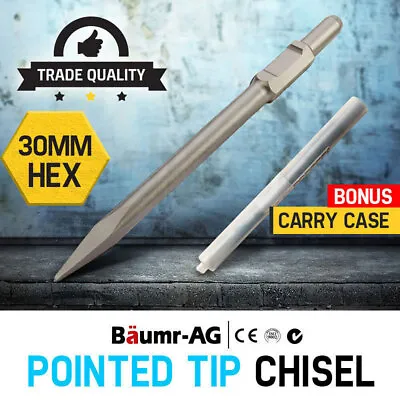 BAUMR-AG Jackhammer Chisel Bit 30mm Hex Chipping Moil Point Demolition Concrete • $28