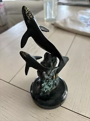 SPI Humpback Whale And Calf Sculpture Brass Bronze Gallery Statue Figurine • $25