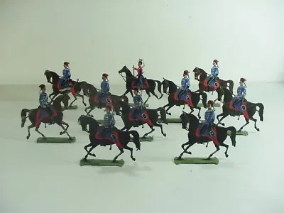 Group Of 19 Hand Painted Miniature Lead Toy Soldiers: 10 W Stands And 9 Loose • $25
