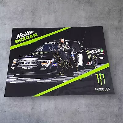 Hailie Deegan MONSTER ENERGY TRUCK #1 Autographed NASCAR RACING ROOKIE Photo • $49.99