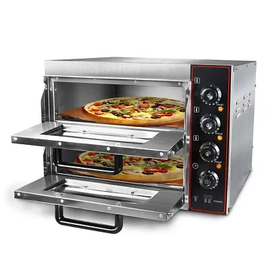 Commercial Countertop Pizza Oven Double Deck Pizza Marker For 16  Pizza Indoor • $285.99