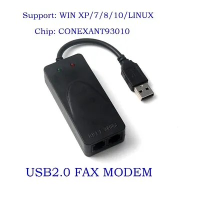 £24 • Buy Dual RJ11 Ports USB 56K External Dial Up Voice Fax Data Modem For Windows 7 8