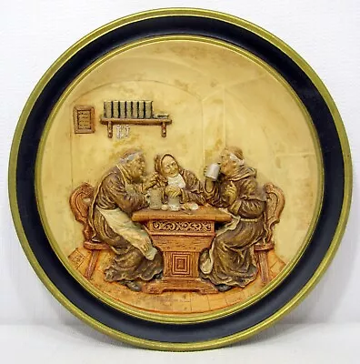 Musterschutz Plaque 3d Wall Plaque JM 5231 “Monks Party” - Very Nice • $85