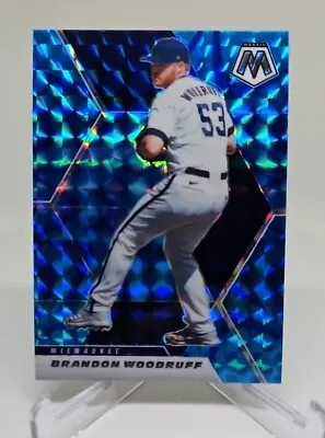 2021 Panini Mosaic Brandon Woodruff Reactive Blue Prizm #4 Milwaukee Brewers • $1.50