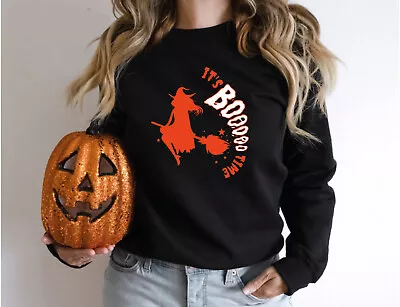 Happy Halloween Pumpkin Tee Witch Pumpkin Season Unisex Sweatshirt Boo Witch • £14.69