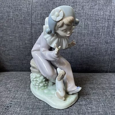 Lladro Nao Figure #01099 Boy Clown And Puppy - Listen To Me • £24.49
