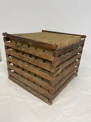 Vintage Primitive Farmhouse Wooden Egg Crate Carrier Farm Barn - HOLDS 144 Eggs • $75