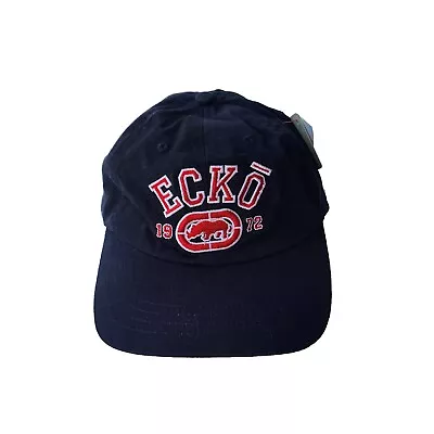 Vtg Ecko Unlimited Hat Strapback Adjustable Rhino 1972 Blue Red '02 Cap Y2K • $29.95
