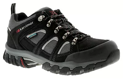 Karrimor Mens Walking Boots Bodmin Low 4 Weathertite Lace Up Black UK Size • £49