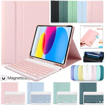 For IPad 10th Generation 10.9 Inch 2022 Bluetooth Keyboard Case Cover With Mouse • £9.89