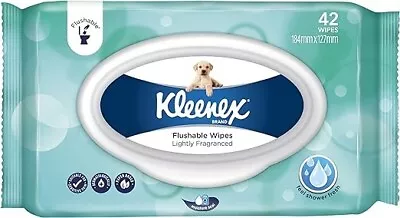 Kleenex Flushable Fresh Wipes Lightly Fragranced 42 Wipes/AU • $2.99