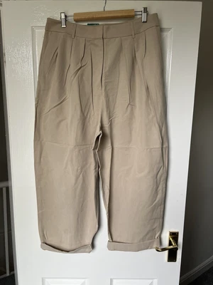 £9.99 • Buy H & M Beige Cream Balloon Leg Trousers UK 16