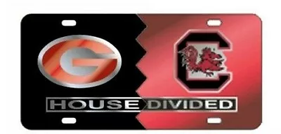 UGA Georgia / USC South Carolina HOUSE DIVIDED License Plate / Car Tag • $29.95