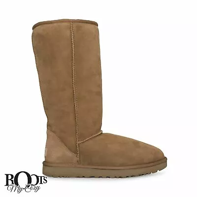 Ugg Classic Tall Ii Chestnut Suede Sheepskin Women's Boots Size Us 8/uk 6 New • $132.99