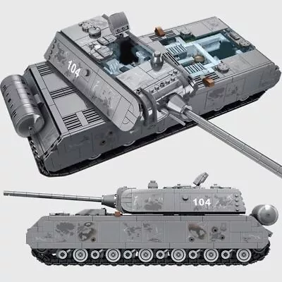 Military Heavy Tank 104 Panzer VIII Maus Building Blocks German WW2 DIY Toys • $263.68