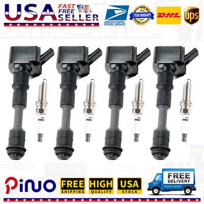 4 Ignition Coils & 4 Spark Plug For 2015-2020 Volvo S60 XC60 XC70 V90 XC90 UF756 • $79.95