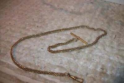 Men's Albert Style Gold-Plated Filled?  T-Bar 22  Pocket Watch Chain/Unmarked • $9.99