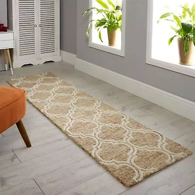 The Rug Seller Terracotta 6656 Medina Runner Rug For Hallway - Large 67x330cm • £79.99