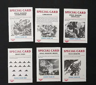Epic 40k / Space Marine / Titan Legions Space Marine Detachment Cards • $35
