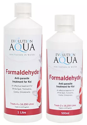 £15.70 • Buy Evolution Aqua Formaldehyde 500ml 1000ml Pond Koi Anti Parasite Treatment