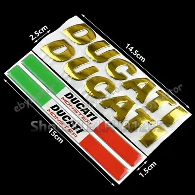 Motorcycle Fuel Tank Emblem Decals For Ducati Monster BIke Racing Badge Stickers • $12.82