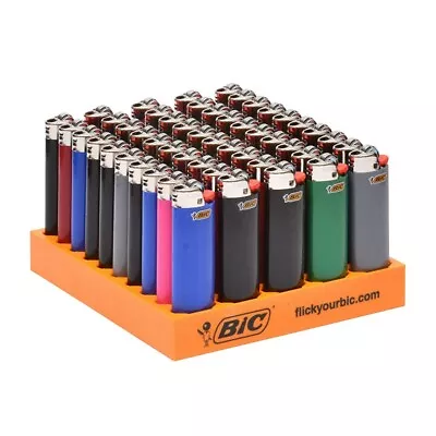 100 X Genuine Bic Child Guard Cigarette Lighter Large Maxi 100 Pack  (2Trays) • $129.99