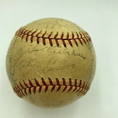 1935 Boston Red Sox Team Signed American League Baseball Moe Berg JSA COA • $649