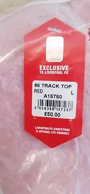 £30 • Buy BNWT Liverpool FC 1986 Track Top  Red/Grey/Yellow Stripe LFC Official Size L