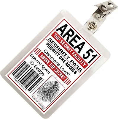 $7.99 • Buy Area 51 Secret Agent Government ID Badge FBI CIA Cosplay Costume Prop A51-2